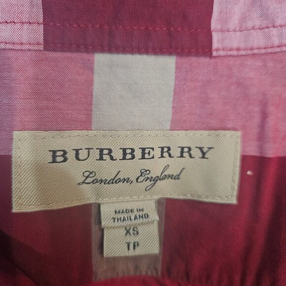 Burberry Button Down Long Sleeve Women's Top Size XS Classic Design - Picture 5 of 7